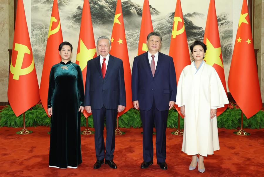 习近平同越共中央总书记、国家主席苏林举行会谈(图1)