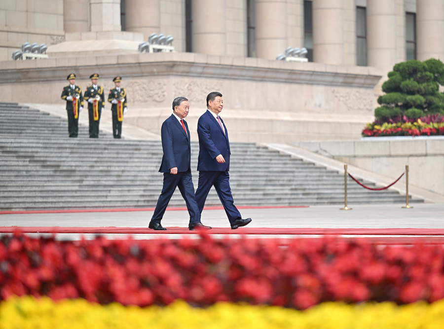 习近平同越共中央总书记、国家主席苏林举行会谈(图5)