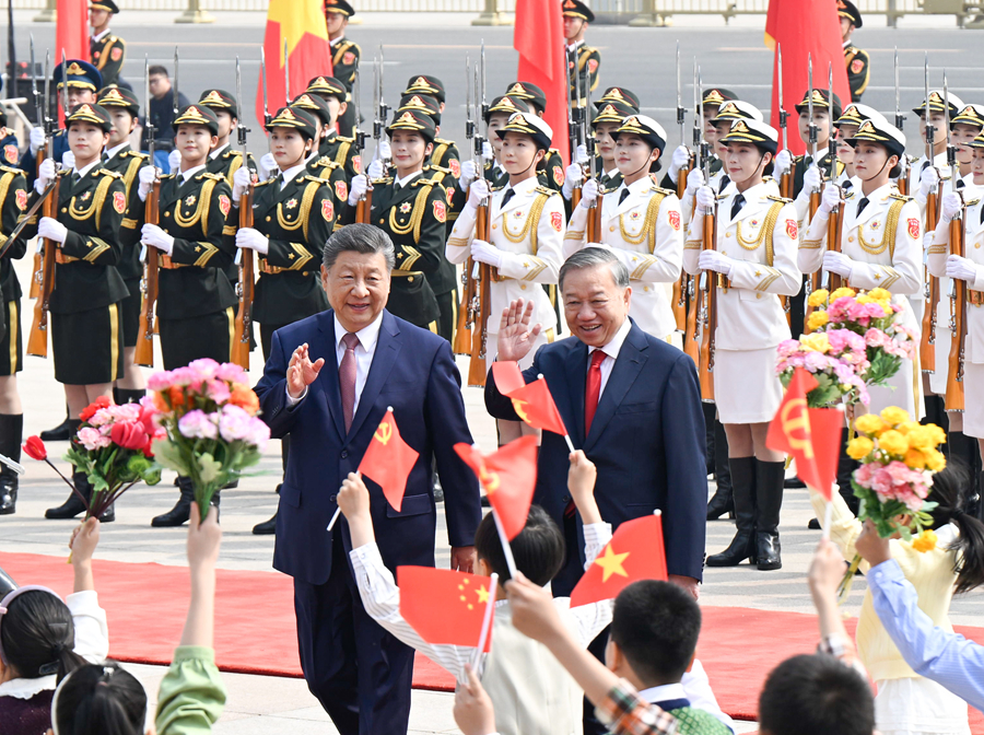 习近平同越共中央总书记、国家主席苏林举行会谈(图8)